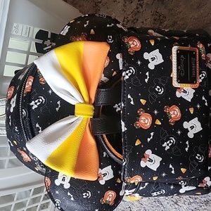 halloween mickey and minnie loungefly mini backpack